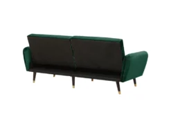 Canapé Convertible 3 Places En Velours Vert Foncé VIMMERBY -Canapé Soldes Boutique canape 16170343