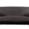 Canapé Convertible Clic-clac En Microfibre TULSA Avec Matelas BULTEX - Gris Et Noir
