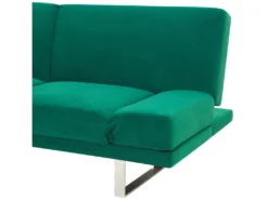 Canapé Convertible 2 Places En Velours Vert YORK -Canapé Soldes Boutique canape 16171973