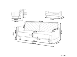 Canapé Convertible 3 Places En Velours Gris Clair SENJA -Canapé Soldes Boutique canape 16174377