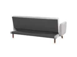 Canapé Convertible 3 Places En Velours Gris Clair SENJA -Canapé Soldes Boutique canape 16174383