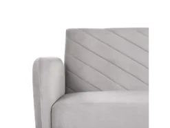 Canapé Convertible 3 Places En Velours Gris Clair SENJA -Canapé Soldes Boutique canape 16174387