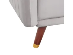 Canapé Convertible 3 Places En Velours Gris Clair SENJA -Canapé Soldes Boutique canape 16174391