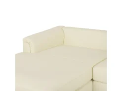 Canapé Angle à Droite En Cuir Véritable Beige Et Pouf Ottoman Housses Amovibles Oslo -Canapé Soldes Boutique canape 16180997