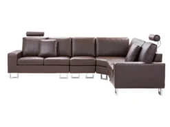 Canapé Angle à Gauche - Stockholm - Cuir, Marron -Canapé Soldes Boutique canape 16186009