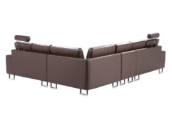 Canapé Angle à Gauche - Stockholm - Cuir, Marron -Canapé Soldes Boutique canape 16186011