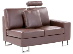 Canapé Angle à Gauche - Stockholm - Cuir, Marron -Canapé Soldes Boutique canape 16186017