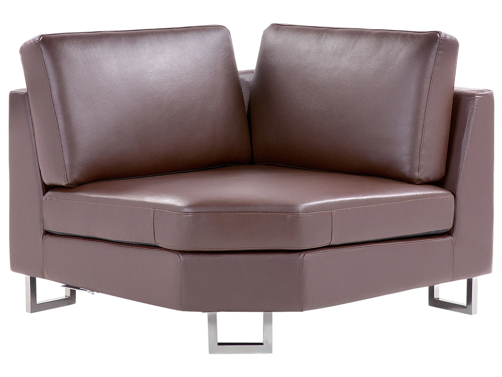 Canapé D'Angle à Droite En Cuir Marron Avec Appui-Tête Réglable Stockholm 6 Canapé D'Angle à Droite En Cuir Marron Avec Appui-Tête Réglable Stockholm – Image 6