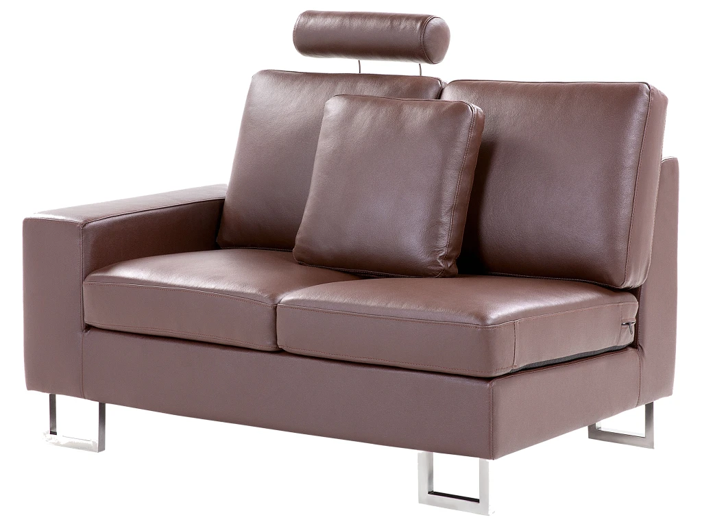 Canapé D'Angle à Droite En Cuir Marron Avec Appui-Tête Réglable Stockholm 8 Canapé D'Angle à Droite En Cuir Marron Avec Appui-Tête Réglable Stockholm – Image 8