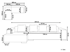 Canapé Angle à Droite En Cuir Et Cuir PU Noir 4 Places Assise Rembourrée Lungo -Canapé Soldes Boutique canape 16192255