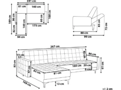 Canapé Angle à Droite Modulable Convertible Cuir PU Noir Moderne Classique Aberdeen -Canapé Soldes Boutique canape 16406939