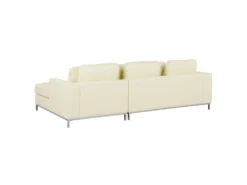 Canapé Angle à Gauche En Cuir Véritable Beige Et Pouf Ottoman Housses Amovibles Oslo -Canapé Soldes Boutique canape 16420651