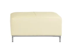 Canapé Angle à Gauche En Cuir Véritable Beige Et Pouf Ottoman Housses Amovibles Oslo -Canapé Soldes Boutique canape 16420653