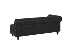 Canapé D'angle Gauche 6 Places En Cuir PU Noir CHESTERFIELD -Canapé Soldes Boutique canape 16421271