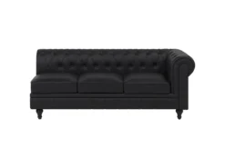 Canapé D'angle Droit 6 Places En Cuir PU Noir CHESTERFIELD -Canapé Soldes Boutique canape 16421783