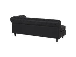 Canapé D'angle Droit 6 Places En Cuir PU Noir CHESTERFIELD -Canapé Soldes Boutique canape 16421787