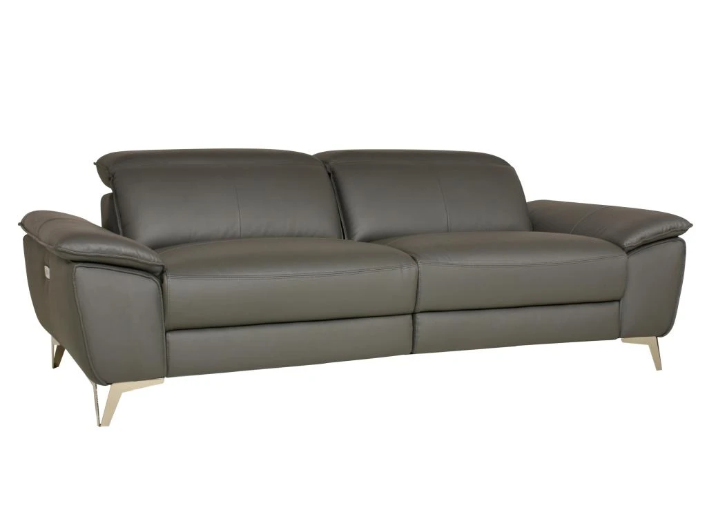 Canapé 3 Places Relax électrique En Cuir SPARTE - Anthracite 1 Canapé 3 Places Relax électrique En Cuir SPARTE - Anthracite