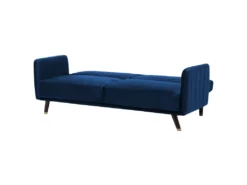 Canapé Convertible 3 Places En Velours Bleu Marine SENJA -Canapé Soldes Boutique canape 16644705