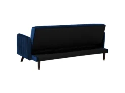 Canapé Convertible 3 Places En Velours Bleu Marine SENJA -Canapé Soldes Boutique canape 16644707