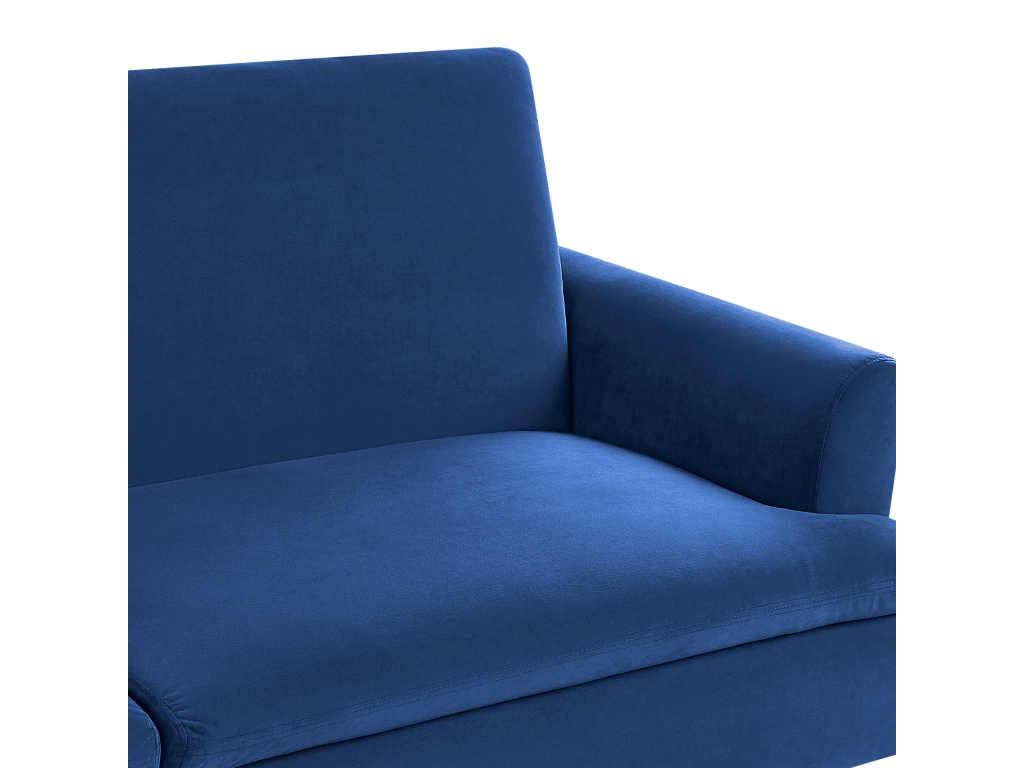 Canapé Convertible 3 Places En Velours Bleu Marine VETTRE 10 Canapé Convertible 3 Places En Velours Bleu Marine VETTRE – Image 10