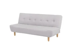 Canapé Convertible 3 Places En Tissu Gris Clair ALSTEN -Canapé Soldes Boutique canape 16645785