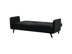 Canapé Convertible 3 Places En Velours Noir SENJA 15 Canapé Convertible 3 Places En Velours Noir SENJA -Canapé Soldes Boutique canape 16646205