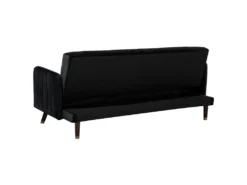 Canapé Convertible 3 Places En Velours Noir SENJA 16 Canapé Convertible 3 Places En Velours Noir SENJA -Canapé Soldes Boutique canape 16646207