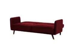 Canapé Convertible 3 Places En Velours Rouge SENJA 16 Canapé Convertible 3 Places En Velours Rouge SENJA -Canapé Soldes Boutique canape 16647893