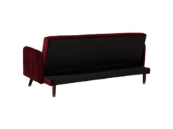 Canapé Convertible 3 Places En Velours Rouge SENJA 17 Canapé Convertible 3 Places En Velours Rouge SENJA -Canapé Soldes Boutique canape 16647895