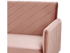 Canapé Convertible 3 Places En Velours Rose SENJA -Canapé Soldes Boutique canape 16648405