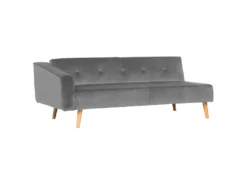 Canapé Convertible - Vadso - Velours, Gris -Canapé Soldes Boutique canape 16649845