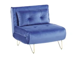 Banquette Convertible 1 Place En Velours Bleu Marine VESTFOLD -Canapé Soldes Boutique canape 16650257