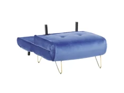 Banquette Convertible 1 Place En Velours Bleu Marine VESTFOLD -Canapé Soldes Boutique canape 16650259