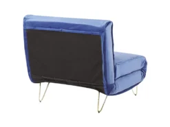 Banquette Convertible 1 Place En Velours Bleu Marine VESTFOLD -Canapé Soldes Boutique canape 16650261