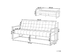 Canapé Convertible 3 Places En Velours Bleu Cobalt MARSTAL -Canapé Soldes Boutique canape 16650363