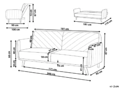 Canapé Convertible 3 Places En Velours Beige SENJA -Canapé Soldes Boutique canape 16651721