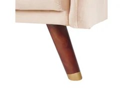 Canapé Convertible 3 Places En Velours Beige SENJA -Canapé Soldes Boutique canape 16651735