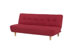 Canapé Convertible 3 Places En Tissu Rouge ALSTEN -Canapé Soldes Boutique canape 16652651