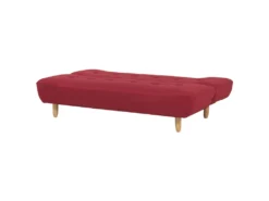 Canapé Convertible 3 Places En Tissu Rouge ALSTEN -Canapé Soldes Boutique canape 16652655