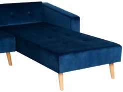 Canapé Convertible - Vadso - Velours, Bleu -Canapé Soldes Boutique canape 16652757