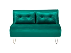 Banquette Convertible 2 Places En Velours Vert Foncé VESTFOLD