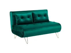 Banquette Convertible 2 Places En Velours Vert Foncé VESTFOLD -Canapé Soldes Boutique canape 16653345