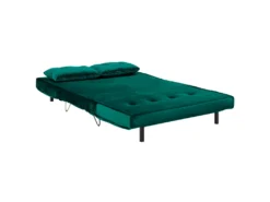Banquette Convertible 2 Places En Velours Vert Foncé VESTFOLD -Canapé Soldes Boutique canape 16653351