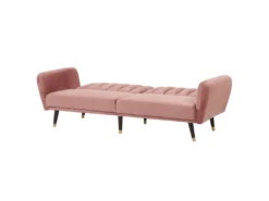 Canapé Convertible 3 Places En Velours Rose VIMMERBY 16 Canapé Convertible 3 Places En Velours Rose VIMMERBY -Canapé Soldes Boutique canape 16654587