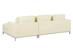 Canapé Angle à Gauche En Cuir Véritable Beige Dossier Matelassé Housses Amovibles Oslo -Canapé Soldes Boutique canape 16657635