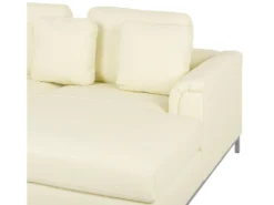 Canapé Angle à Gauche En Cuir Véritable Beige Dossier Matelassé Housses Amovibles Oslo -Canapé Soldes Boutique canape 16657637