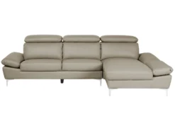 - Canapé D'Angle - Farila - Cuir, Taupe