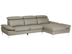 - Canapé D'Angle - Farila - Cuir, Taupe -Canapé Soldes Boutique canape 16665315