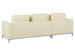 Canapé Angle à Droite En Cuir Véritable Beige Dossier Matelassé Housses Amovibles Oslo -Canapé Soldes Boutique canape 16665591