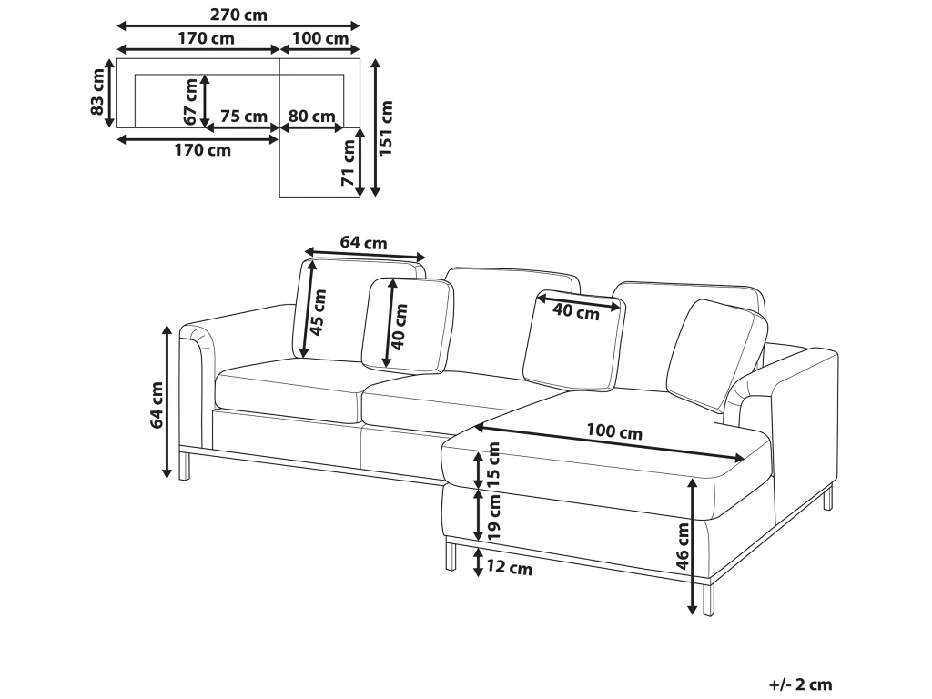 Canapé Angle à Gauche En Cuir Véritable Noir Dossier Matelassé Housses Amovibles Oslo 3 Canapé Angle à Gauche En Cuir Véritable Noir Dossier Matelassé Housses Amovibles Oslo – Image 3